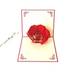 韩国创意玫瑰花立体贺卡520贺卡送女朋友抖音同款走心礼物定制