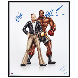 斯坦·李与泰森亲笔签名限量版画