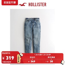 Hollister2020秋季新品加高高腰妈咪牛仔裤 女 307243-1