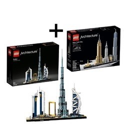 LEGO 乐高 Architecture建筑系列 21028 纽约+21052 迪拜