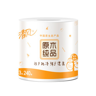 Breeze 清风 原木纯品系列 有芯卷纸 3层*240节*32卷