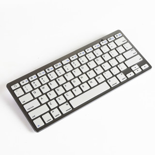 GESOBYTE 吉选 BK78 78键 蓝牙无线薄膜键盘 银白色 无光