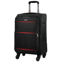 HANKE 汉客 涤纶拉杆箱 H8662 升级版 黑配红 24英寸