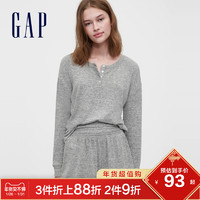 Gap女装休闲长袖家居服春季609433 新款女士时尚舒适睡衣