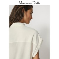 秋冬折扣 Massimo Dutti女装 口袋饰短袖女士衬衫上衣