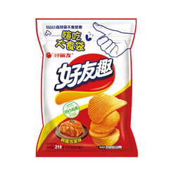 好丽友 orion 好友趣 嗨吃大食袋 薯片 休闲零食 韩国泡菜味218g *8件