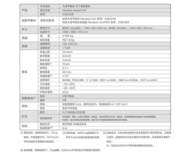 Ninebot 纳恩博 九号平衡车卡丁车套装（包含改装套件+1台平衡车+1个Segway头盔）