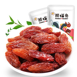 熊猫兔 新疆特产红葡萄干 玫瑰红葡萄干蜜饯果干250g/袋 *7件