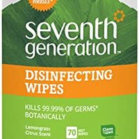 Seventh Generation 多表面可用湿巾，柠檬草柑桔，70片，6包