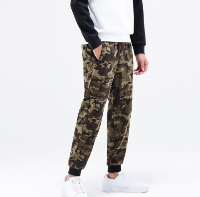 anta 安踏 男子运动裤 95927745-3 黄绿迷彩 l