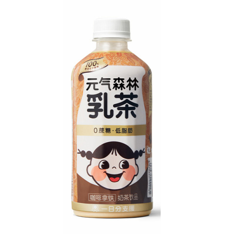 元气森林咖啡拿铁乳茶奶茶饮料450ml12瓶2件