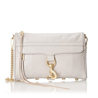 REBECCA MINKOFF Mac系列 女士牛皮斜挎包 白色