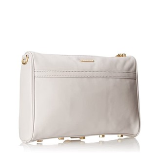 REBECCA MINKOFF Mac系列 女士牛皮斜挎包 白色