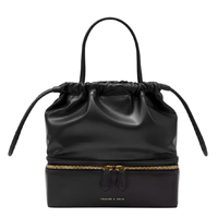 CHARLES & KEITH 女士单肩手提包 CK2-50270430 黑色 中号