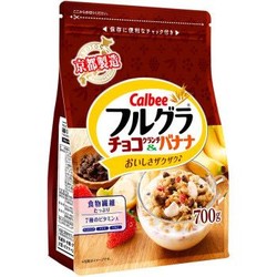 日本进口 Calbee(卡乐比) 水果麦片 巧克力曲奇风味 700g/袋 早餐谷物冲饮燕麦片 *4件