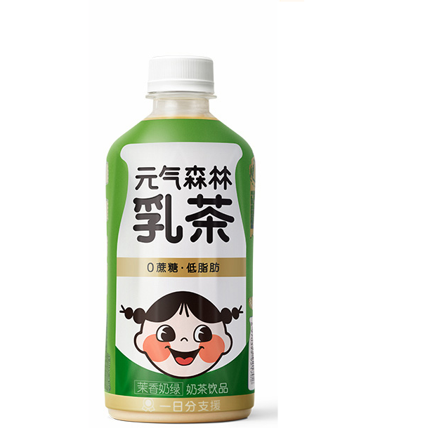 genki forest 元気森林 乳茶 茉香奶绿 450ml*6瓶 整箱装