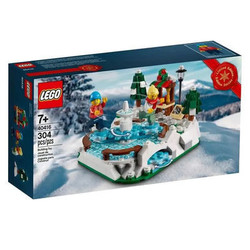 LEGO乐高积木40416冬季溜冰场圣诞限定礼物儿童玩具