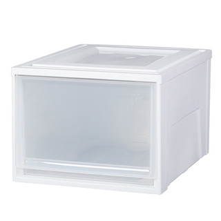 收纳箱可叠加塑料抽屉式收纳箱储物箱内衣收纳盒 59L 白色BC500D