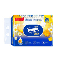 Tempo 得宝 一博同款 洋甘菊湿厕纸 40片*5包 植萃精华 可冲散 湿纸巾 湿巾