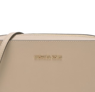 MICHAEL KORS 迈克·科尔斯 JET SET TRAVEL系列 女士皮质斜挎包 32S4GTVC3L 牡蛎色 小号