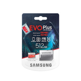 SAMSUNG 三星 EVO Plus系列 Micro-SD存储卡 512GB（UHS-I、U3）