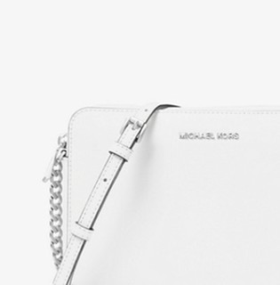 MICHAEL KORS 迈克·科尔斯 JET SET TRAVEL系列 女士皮质斜挎包 32S4GTVC3L OPTIC WHITE 小号