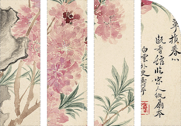中国美術・純手描き・四尺竖幅・花鳥画芯・国画・張大千印款