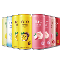 RIO锐澳微醺新系列六口味鸡尾酒套装330ml*8罐（含百香果玫瑰荔枝） *2件