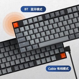 keychron K8蓝牙无线机械键盘背光 K8-J3五金版RGB可插拔-茶轴