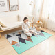 京东京造  地毯 简约客厅沙发茶几地垫北欧卧室地毯 水晶绒地垫  绿色块 140cm*200cm