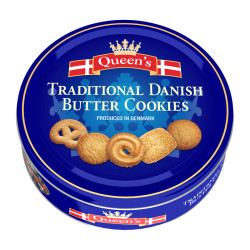 丹麦进口queens蓝罐曲奇饼干黄油饼干过年礼盒1816g家庭装
