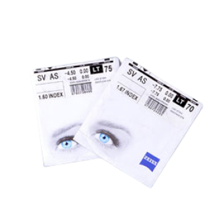 ZEISS 蔡司 新三维博锐系列 1.60折射率 非球面镜片 钻立方防蓝光膜 1片装 近视775度 散光200度