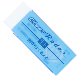 日本SEED clear Rader 透明橡皮擦 美术设计绘图橡皮 素描橡皮 透明大号