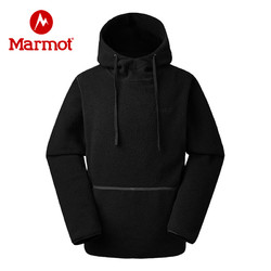 Marmot/土拨鼠户外运动中性羊羔绒男士女士保暖连帽套头卫衣