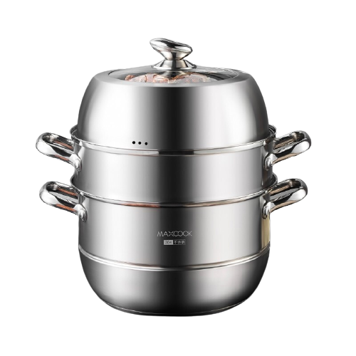 maxcook 美厨 304不锈钢蒸锅 三层蒸锅 30cm