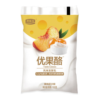 JUNLEBAO 君乐宝 优果酪 风味发酵乳 黄桃沙棘味 100g*8袋