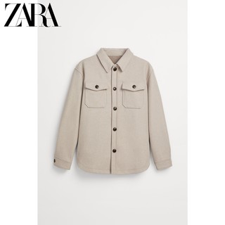 ZARA  09870670800  男装法兰绒衬衫式夹克外套