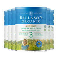 Bellamy's 贝拉米婴幼儿有机奶粉3段 900g 6罐包邮装