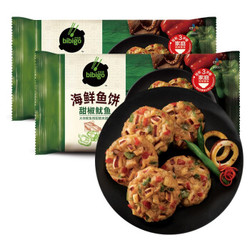 bibigo 必品阁 甜椒鱿鱼海鲜鱼饼  240g*2袋 *10件