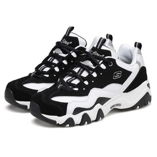 SKECHERS 斯凯奇 D'lites 2.0 中性休闲运动鞋 99999069/BKW 黑白 38