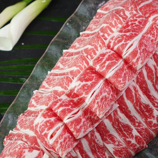 澳门豆捞甄选家用涮牛肉500g新鲜小火锅食材牛肉卷 经典肥牛卷