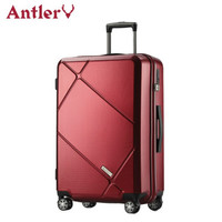 安特丽（antler）万向轮旅行箱包商务行李箱男女拉杆箱28英寸密码箱登机托运箱子PC A854红色