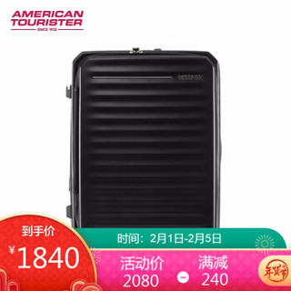 美旅箱包（AmericanTourister）拉杆箱 前开盖行李箱登机胖胖箱USB充电接口可扩展HJ3 29英寸黑色