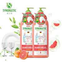 森力佳（synergetic）进口洗洁精1L*2 西柚清香 有机环保 欧洲IECA认证品牌 *4件