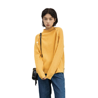 ZIQIAO 自巧 女士半高领羊毛衫 19ZQ198 橘黄