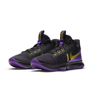 NIKE 耐克 Zoom Witness系列 LeBron Witness V EP 中性篮球鞋 CQ9381-001 黑/热情紫/金属色 44