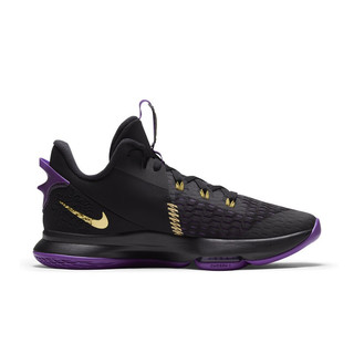 NIKE 耐克 Zoom Witness系列 LeBron Witness V EP 中性篮球鞋 CQ9381-001 黑/热情紫/金属色 44