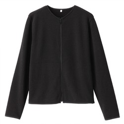 MUJI 無印良品 W8AB231 女士针织抓绒拉链开衫