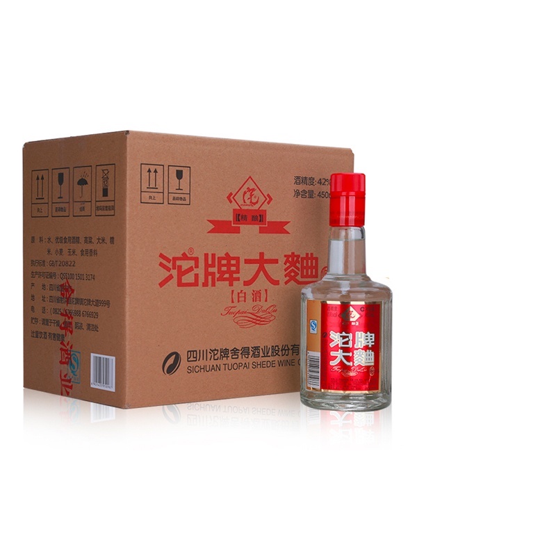 沱牌tuopai沱牌大曲精酿42度450ml6箱装白酒8件