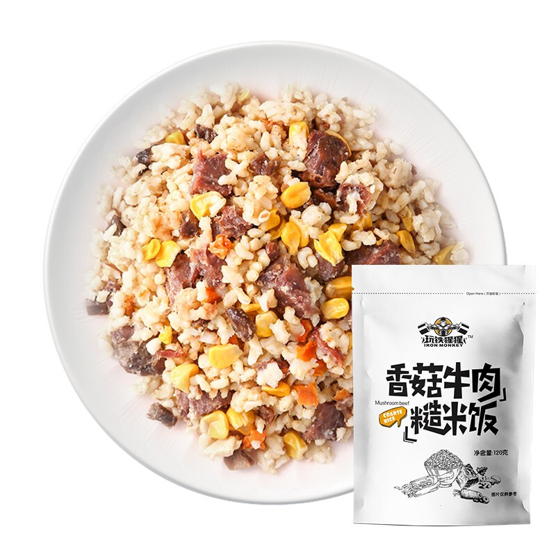 玩铁猩猩 糙米饭 香菇牛肉味 150g*6袋
